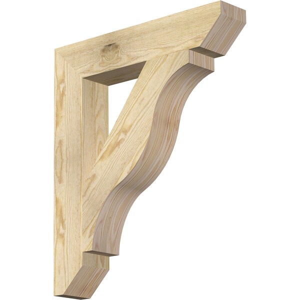 Ekena Millwork Funston Slat Rough Sawn Bracket, Douglas Fir, 4"W x 22"D x 26"H BKT04X22X26FST06RDF - main